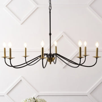 Wicklow 40" 8-Light Bohemian Farmhouse Iron LED Chandelier
